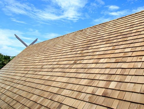 Cedar Shingles on roof of house